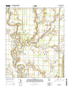 Crowder Mississippi Current topographic map, 1:24000 scale, 7.5 X 7.5 Minute, Year 2015