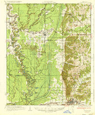 Crowder Mississippi Historical topographic map, 1:62500 scale, 15 X 15 Minute, Year 1935