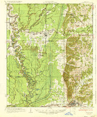 Crowder Mississippi Historical topographic map, 1:62500 scale, 15 X 15 Minute, Year 1935