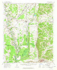 Crowder Mississippi Historical topographic map, 1:62500 scale, 15 X 15 Minute, Year 1962