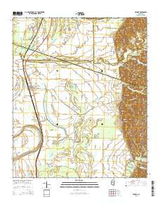 Cruger Mississippi Current topographic map, 1:24000 scale, 7.5 X 7.5 Minute, Year 2015
