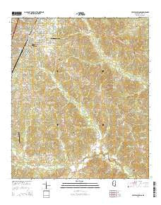 Crystal Springs Mississippi Current topographic map, 1:24000 scale, 7.5 X 7.5 Minute, Year 2015