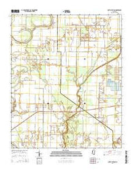 Curtis Station Mississippi Current topographic map, 1:24000 scale, 7.5 X 7.5 Minute, Year 2015