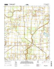 Curtis Station Mississippi Current topographic map, 1:24000 scale, 7.5 X 7.5 Minute, Year 2015