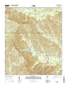 Daleville Mississippi Current topographic map, 1:24000 scale, 7.5 X 7.5 Minute, Year 2015