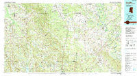 De Kalb Mississippi Historical topographic map, 1:100000 scale, 30 X 60 Minute, Year 1984