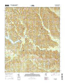 De Kalb Mississippi Current topographic map, 1:24000 scale, 7.5 X 7.5 Minute, Year 2015