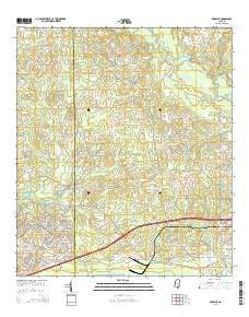 Dedeaux Mississippi Current topographic map, 1:24000 scale, 7.5 X 7.5 Minute, Year 2015