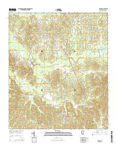 Deemer Mississippi Current topographic map, 1:24000 scale, 7.5 X 7.5 Minute, Year 2015
