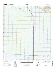 Deer Island Mississippi Current topographic map, 1:24000 scale, 7.5 X 7.5 Minute, Year 2015