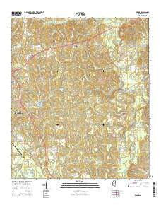 Denham Mississippi Current topographic map, 1:24000 scale, 7.5 X 7.5 Minute, Year 2015