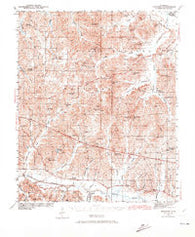 Denmark Mississippi Historical topographic map, 1:62500 scale, 15 X 15 Minute, Year 1942