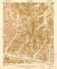 Denmark Mississippi Historical topographic map, 1:62500 scale, 15 X 15 Minute, Year 1943