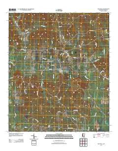 Dentville Mississippi Historical topographic map, 1:24000 scale, 7.5 X 7.5 Minute, Year 2012