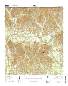 Dentville Mississippi Current topographic map, 1:24000 scale, 7.5 X 7.5 Minute, Year 2015