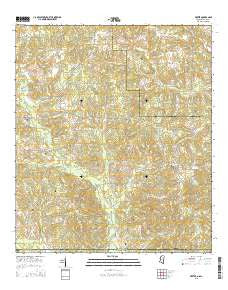 Dexter Mississippi Current topographic map, 1:24000 scale, 7.5 X 7.5 Minute, Year 2015