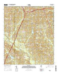 Dixie Mississippi Current topographic map, 1:24000 scale, 7.5 X 7.5 Minute, Year 2015