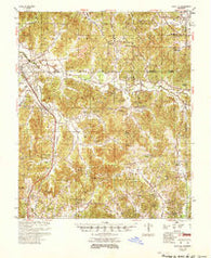 Duck Hill Mississippi Historical topographic map, 1:62500 scale, 15 X 15 Minute, Year 1954