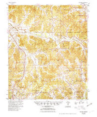 Duck Hill Mississippi Historical topographic map, 1:62500 scale, 15 X 15 Minute, Year 1954