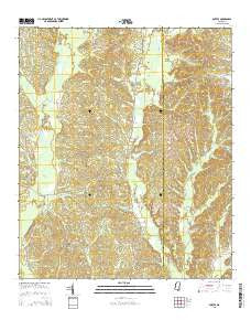 Duffee Mississippi Current topographic map, 1:24000 scale, 7.5 X 7.5 Minute, Year 2015