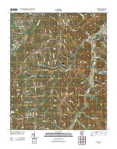 Dumas Mississippi Historical topographic map, 1:24000 scale, 7.5 X 7.5 Minute, Year 2012