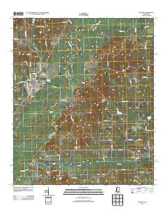 Durant Mississippi Historical topographic map, 1:24000 scale, 7.5 X 7.5 Minute, Year 2012