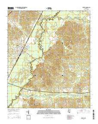 Durant Mississippi Current topographic map, 1:24000 scale, 7.5 X 7.5 Minute, Year 2015