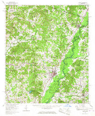 Durant Mississippi Historical topographic map, 1:62500 scale, 15 X 15 Minute, Year 1966