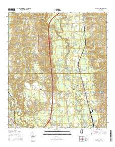 Eastabuchie Mississippi Current topographic map, 1:24000 scale, 7.5 X 7.5 Minute, Year 2015