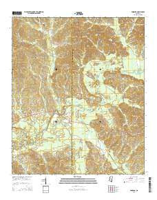 Edinburg Mississippi Current topographic map, 1:24000 scale, 7.5 X 7.5 Minute, Year 2015