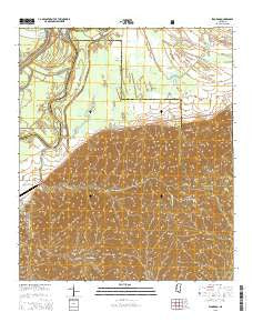 Eldorado Mississippi Current topographic map, 1:24000 scale, 7.5 X 7.5 Minute, Year 2015