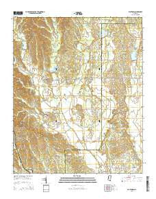 Ellistown Mississippi Current topographic map, 1:24000 scale, 7.5 X 7.5 Minute, Year 2015