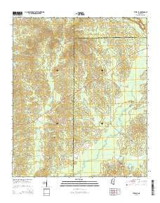 Ethel SE Mississippi Current topographic map, 1:24000 scale, 7.5 X 7.5 Minute, Year 2015