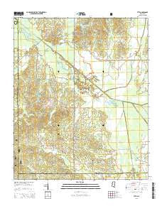 Etta Mississippi Current topographic map, 1:24000 scale, 7.5 X 7.5 Minute, Year 2015
