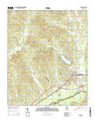 Eupora Mississippi Current topographic map, 1:24000 scale, 7.5 X 7.5 Minute, Year 2015
