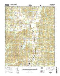 Falkner Mississippi Current topographic map, 1:24000 scale, 7.5 X 7.5 Minute, Year 2015