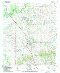 Flora Mississippi Historical topographic map, 1:24000 scale, 7.5 X 7.5 Minute, Year 1988