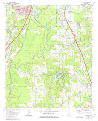 Florence Mississippi Historical topographic map, 1:24000 scale, 7.5 X 7.5 Minute, Year 1980