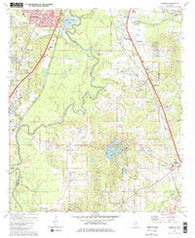 Florence Mississippi Historical topographic map, 1:24000 scale, 7.5 X 7.5 Minute, Year 1980