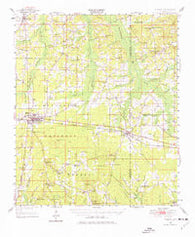 Forest Mississippi Historical topographic map, 1:62500 scale, 15 X 15 Minute, Year 1950