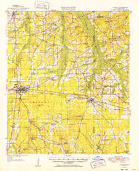 Forest Mississippi Historical topographic map, 1:62500 scale, 15 X 15 Minute, Year 1952
