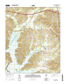 Frees Corners Mississippi Current topographic map, 1:24000 scale, 7.5 X 7.5 Minute, Year 2015