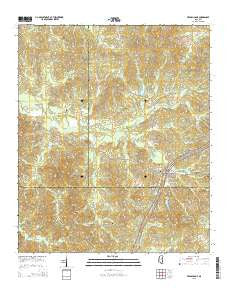 French Camp Mississippi Current topographic map, 1:24000 scale, 7.5 X 7.5 Minute, Year 2015