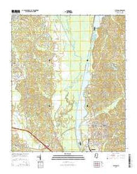 Fulton Mississippi Current topographic map, 1:24000 scale, 7.5 X 7.5 Minute, Year 2015