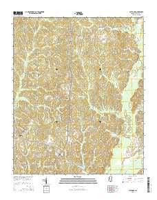 Fulton SE Mississippi Current topographic map, 1:24000 scale, 7.5 X 7.5 Minute, Year 2015