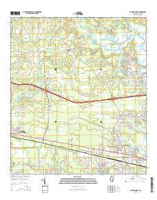 Gautier North Mississippi Current topographic map, 1:24000 scale, 7.5 X 7.5 Minute, Year 2015