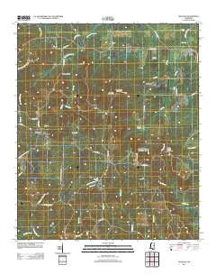 Gholson Mississippi Historical topographic map, 1:24000 scale, 7.5 X 7.5 Minute, Year 2012