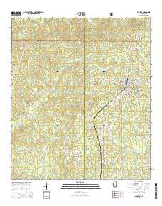 Gloster Mississippi Current topographic map, 1:24000 scale, 7.5 X 7.5 Minute, Year 2015
