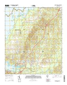 Goshen Springs Mississippi Current topographic map, 1:24000 scale, 7.5 X 7.5 Minute, Year 2015