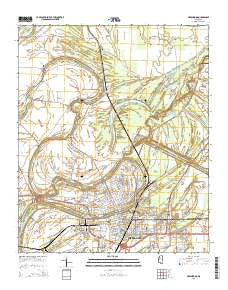 Greenwood Mississippi Current topographic map, 1:24000 scale, 7.5 X 7.5 Minute, Year 2015
